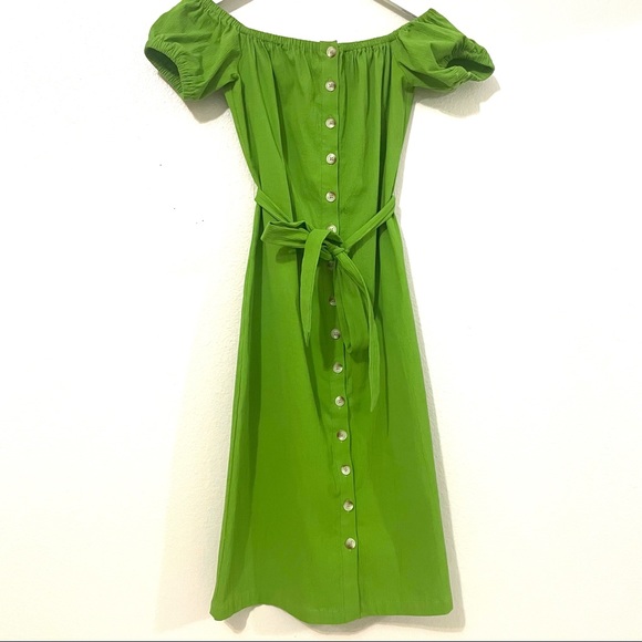 L’Academine The Callao Midi Dress in Moss SZ XS - Picture 4 of 8